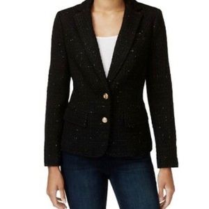 MAISON JULES Black & Gold Metallic Blazer Jacket
